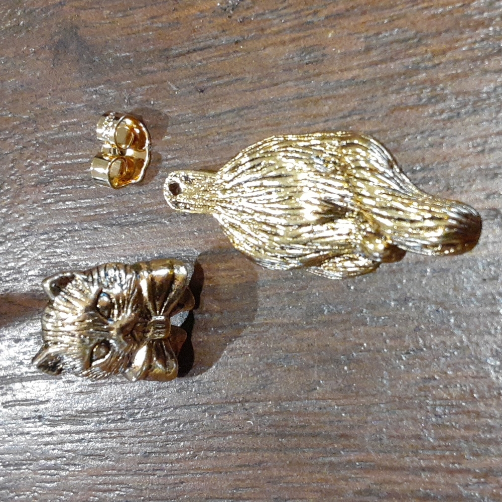 AVON Collectors Novelty Cat Pierced Earrings - Picture 4 of 7